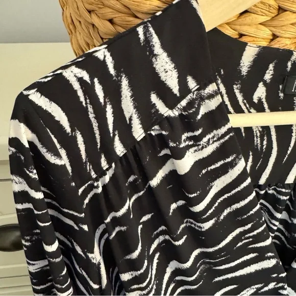 Black and White Zebra Print Women's Top - Picture 5 of 13